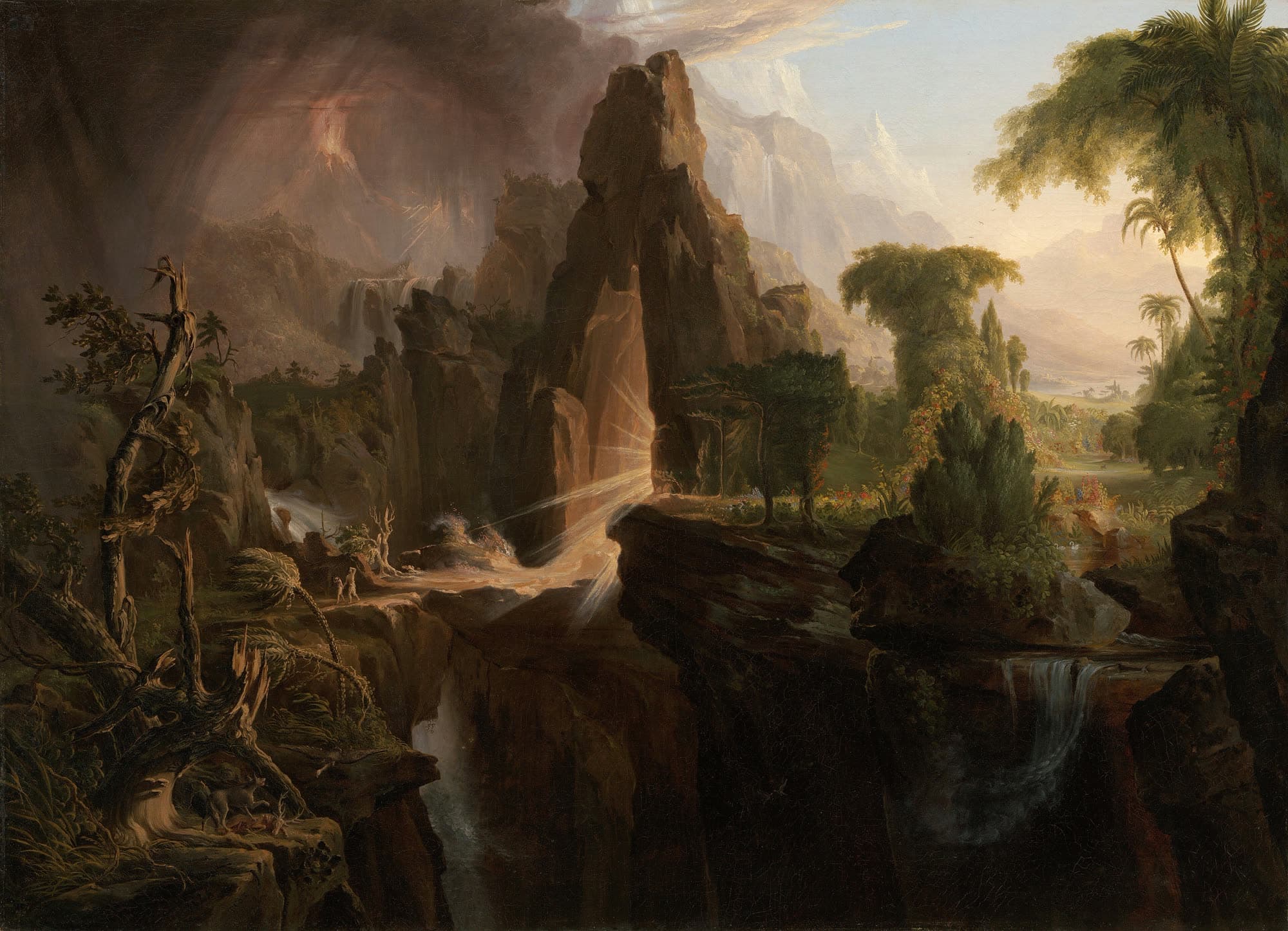 Expulsion from the Garden of Eden by Thomas Cole, 1828