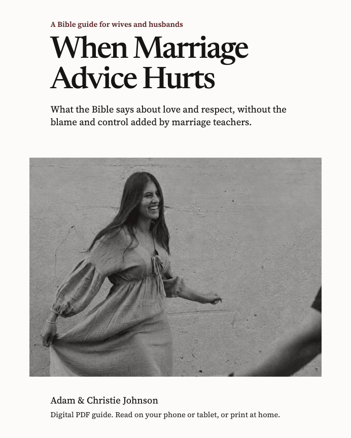 When Marriage Advice Hurts
